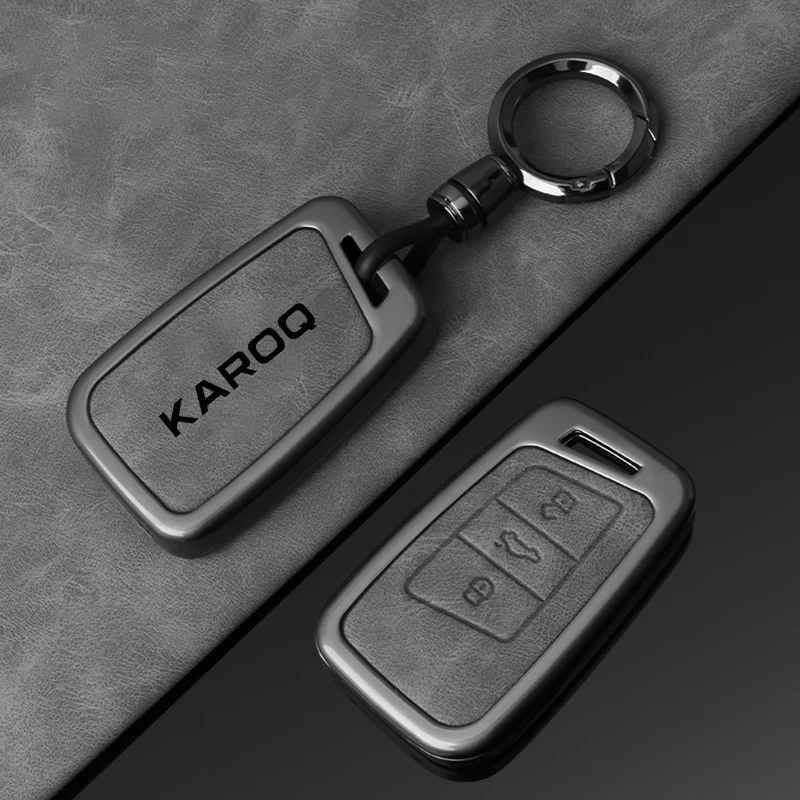 Aluminiowe skórzane etui na kluczyk samochodowy do Skody Karoq Spersonalizowane logo Ochraniacz na klucze… Aluminiowe skórzane etui na kluczyk samochodowy do Skody Karoq Spersonalizowane logo Ochraniacz na klucze…
