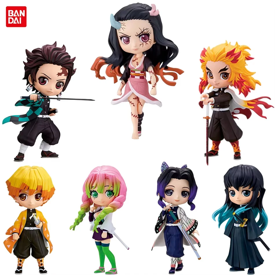 Anime 15cm Demon Slayer rysunek Nezuko Tanjirou Zenitsu Inosuke Kyoujurou Giyuu Kawaii Qposket zabawki modele…