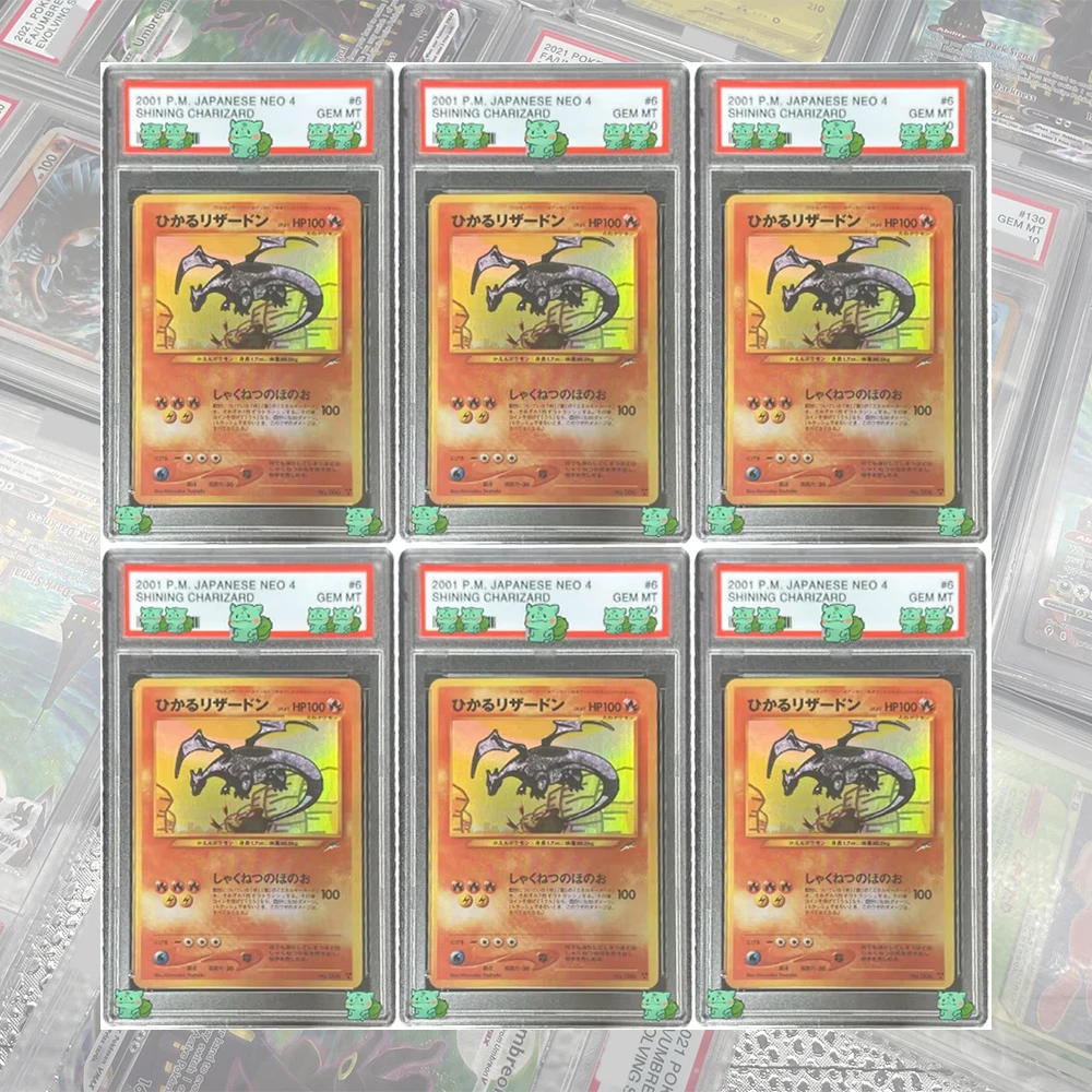Anime 2001 P.M. Japońska Kolekcja Kart Klasifikowanych NEO 4 SHINING CHARIZARD GEM MT 10 Kart Flash…