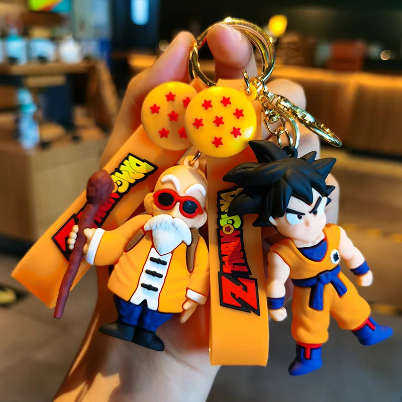 Anime Dragon Ball Brelok do kluczy Biżuteria Son Goku Vegeta Piccolo Figurki akcji 8CM PVC Brelok do kluczy…