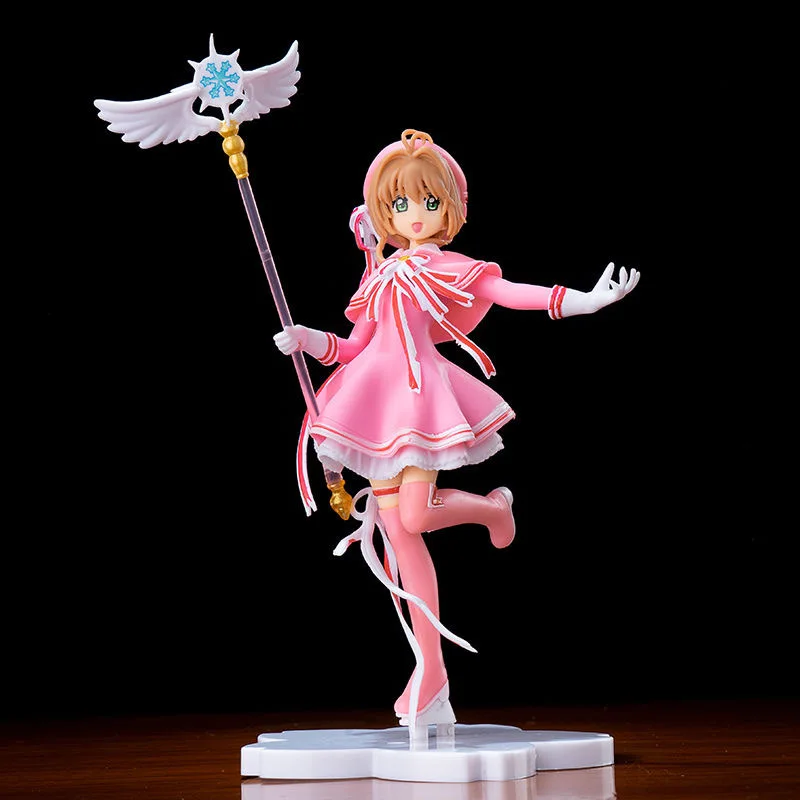 Anime Lovely Pink Card Captor SAKURA 15CM Action Figures Models PVC Figure Model Car Cake Decorations Magic… Anime Lovely Pink Card Captor SAKURA 15CM Action Figures Models PVC Figure Model Car Cake Decorations Magic…