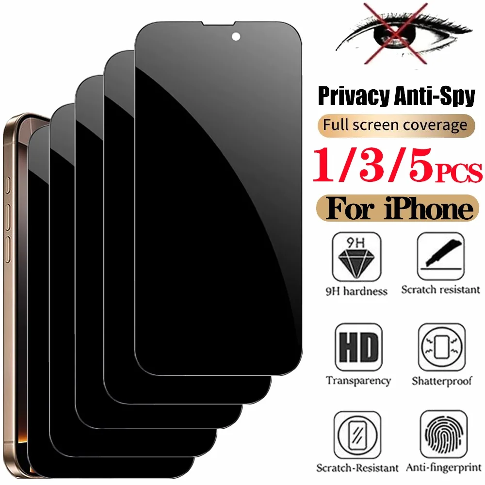 Antyprywatne szkło hartowane dla iPhone 17 16 15 Pro Max Ochraniacz ekranu Anti-Peep iPhone 16 Pro Max Glass…