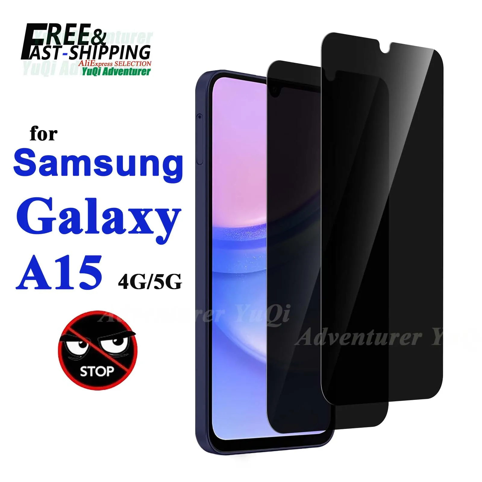 Antyszpiegowska osłona ekranu do Galaxy A15 4G 5G Samsung, szkło hartowane Privacy Peep Scratch 9H Case…