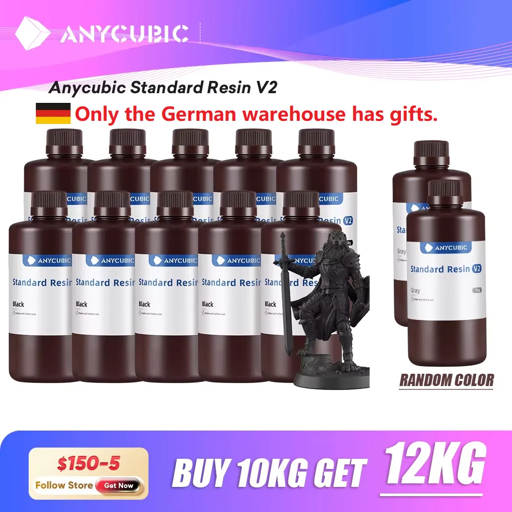 ANYCUBIC 20KG/10KG 405nm Standardowa żywica V2 do drukarek LCD 3D Szybkoschnące materiały do druku 3D Żywica…