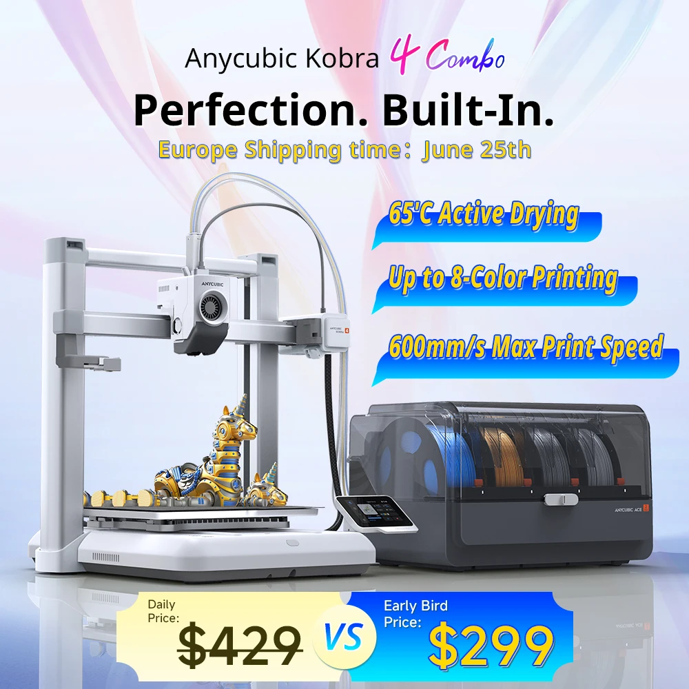 ANYCUBIC Kobra 4/Kobra 4 Combo Drukarka 3D z szybkim drukowaniem 600 mm/s, do 8 kolorów, suszenie filamentu… ANYCUBIC Kobra 4/Kobra 4 Combo Drukarka 3D z szybkim drukowaniem 600 mm/s, do 8 kolorów, suszenie filamentu…
