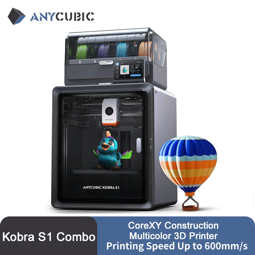 Anycubic Kobra S1 Combo Wielokolorowa Drukarka 3D do 600 mm/s Drukowanie w wysokiej prędkości Automatyczne… Anycubic Kobra S1 Combo Wielokolorowa Drukarka 3D do 600 mm/s Drukowanie w wysokiej prędkości Automatyczne…