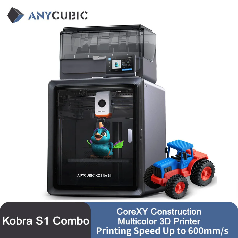 Anycubic Kobra S1 Combo Wielokolorowa Drukarka 3D Wysoka Precyzja Konstrukcja Core XY Stabilna Ultra-Cicha…