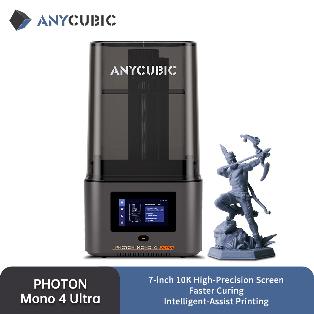 ANYCUBIC Photon Mono 4 Ultra LCD drukarka 3D 7 „10K precyzyjna żywica UV drukowanie 3D 2,2 l rozmiar objętości… ANYCUBIC Photon Mono 4 Ultra LCD drukarka 3D 7 „10K precyzyjna żywica UV drukowanie 3D 2,2 l rozmiar objętości…