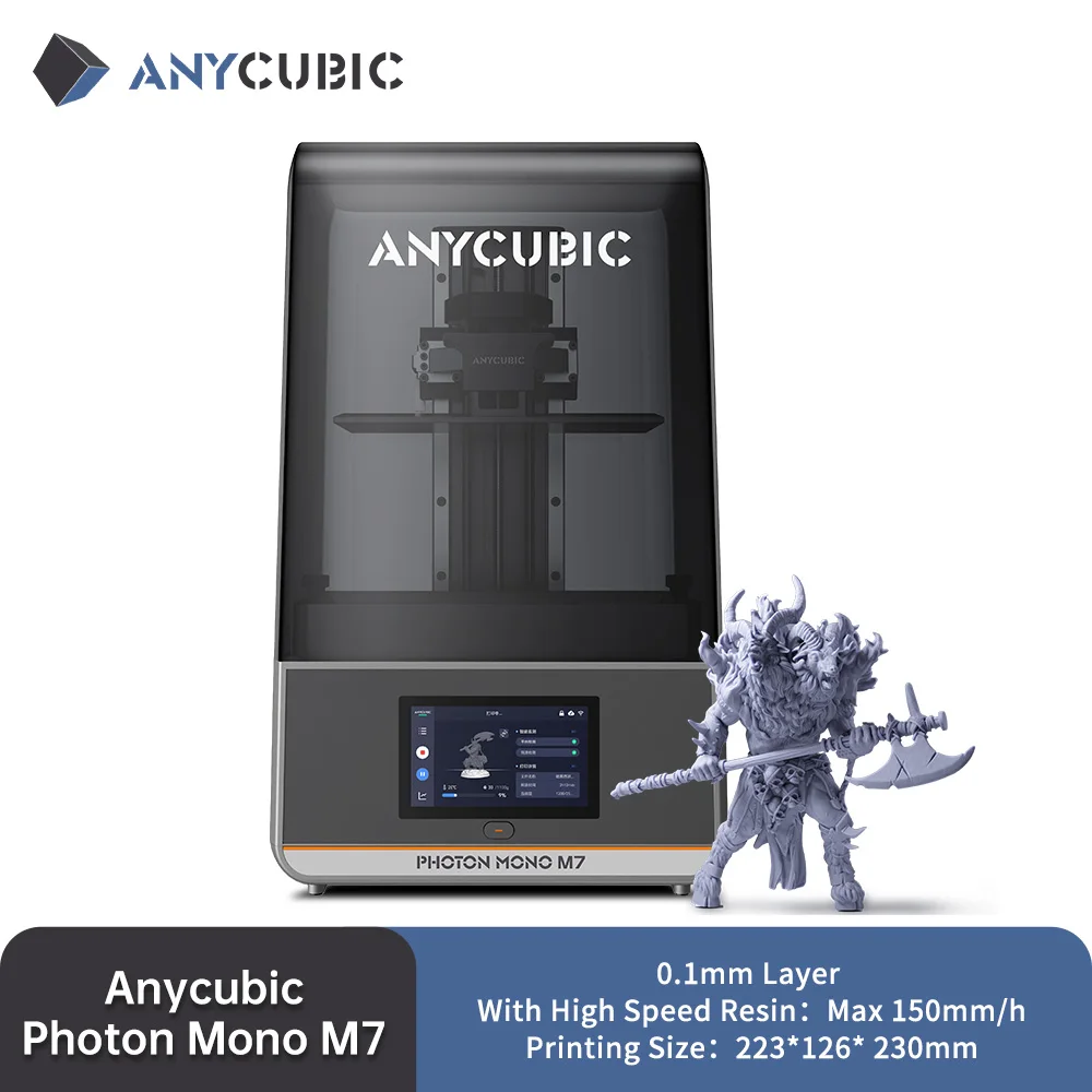 ANYCUBIC Photon Mono M7 AE Version Mono MSLA Drukarka 3D Szybkie fotokurowanie żywicy Drukarka 3D 14K 10”…