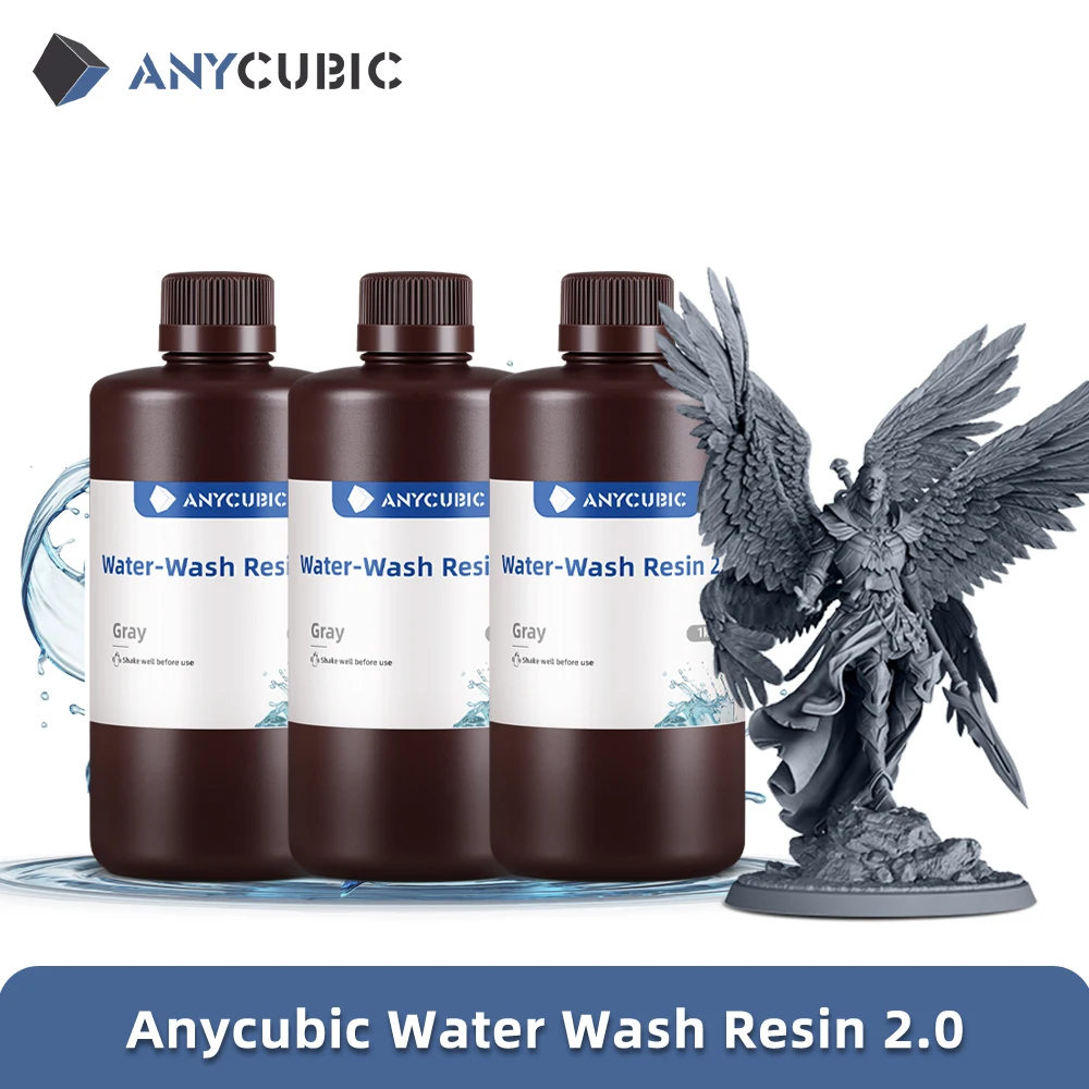 ANYCUBIC Żywica do mycia wodą 3kg Wysoka precyzja Niski zapach Niska lepkość Druk 3D Standardowy fotopolimer… ANYCUBIC Żywica do mycia wodą 3kg Wysoka precyzja Niski zapach Niska lepkość Druk 3D Standardowy fotopolimer…