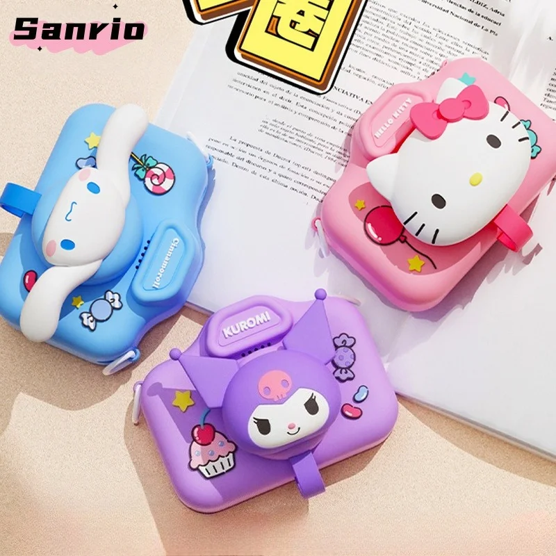 Aparat cyfrowy dla dzieci 2026 Nowy Sanrio Hello Kitty Cinnamoroll, mały aparat cyfrowy z dwoma obiektywami…