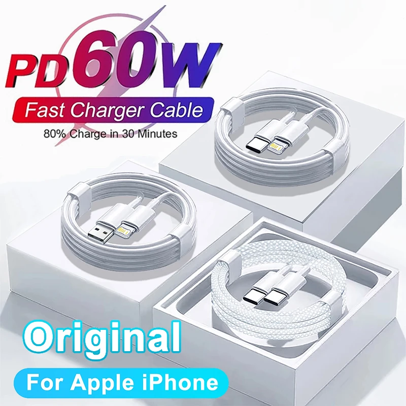 Apple Oryginalny kabel do szybkiego ładowania PD 60W do iPhone’a 17 16 15 14 13 12 11 Pro Max X XS XR 8 Plus… Apple Oryginalny kabel do szybkiego ładowania PD 60W do iPhone’a 17 16 15 14 13 12 11 Pro Max X XS XR 8 Plus…