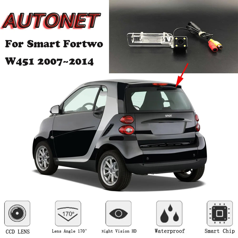 AUTONET Kamera cofania do Smart Fortwo W451 2007 2008 2009 2010 2011 2012 2013 2014 Kamera rejestracyjna Night…