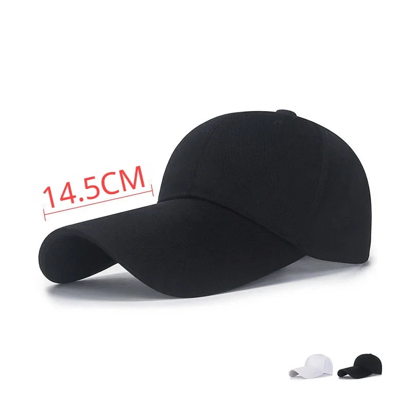 Baseballowy Unisex czapki 14.5CM daszek z długim rondem w jednolitym odcieniu czapka przeciwsłoneczna damska…