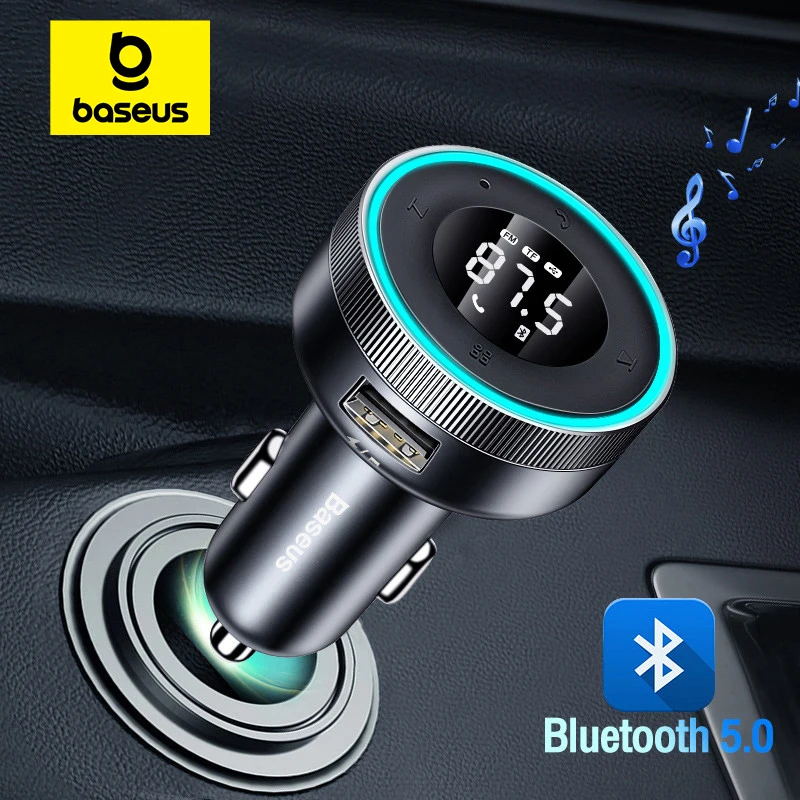 Baseus FM Transmitter Modulator Car Wireless Bluetooth 5.0 USB Fast Charger Auto Aux Radio Mp3 Player Music… Baseus FM Transmitter Modulator Car Wireless Bluetooth 5.0 USB Fast Charger Auto Aux Radio Mp3 Player Music…