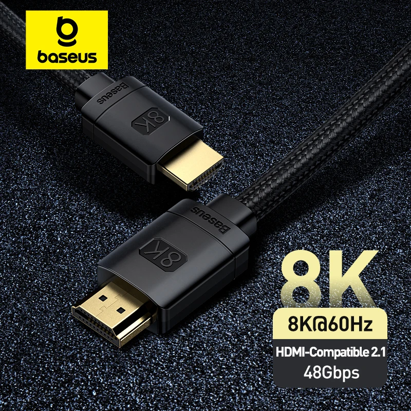 Baseus Kabel kompatybilny z HDMI do Xiaomi Mi Box 48 Gb/s Digital do PS5 PS4 8K 2.1 4K 2.0 Rozdzielacz… Baseus Kabel kompatybilny z HDMI do Xiaomi Mi Box 48 Gb/s Digital do PS5 PS4 8K 2.1 4K 2.0 Rozdzielacz…