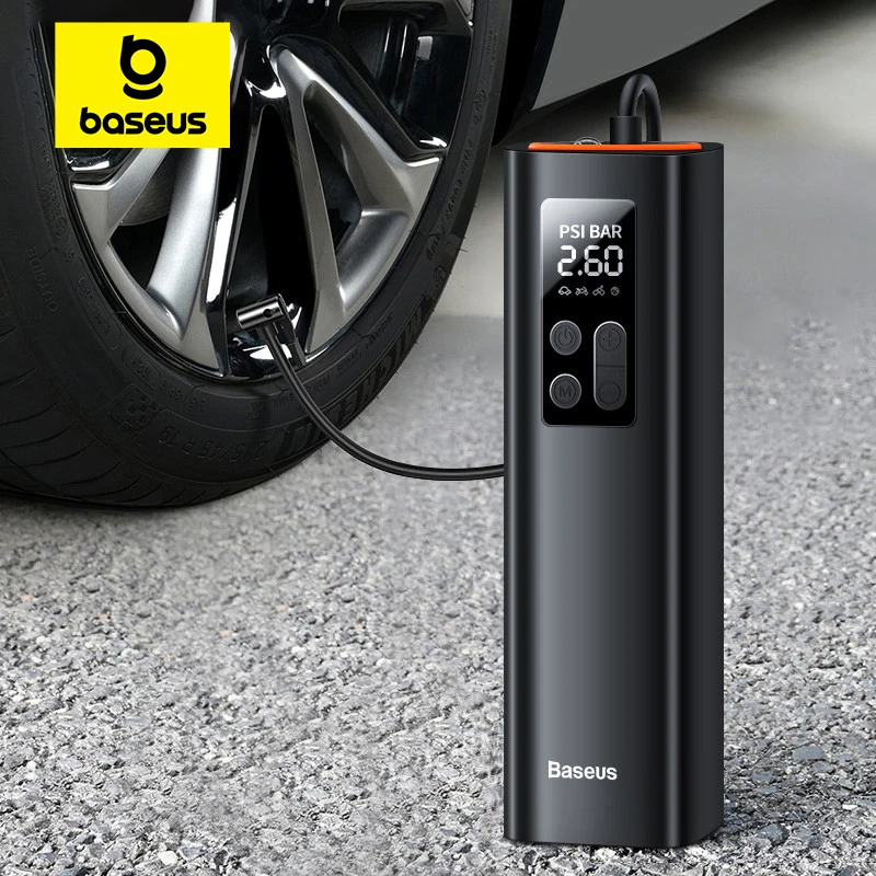 Baseus Mini samochodowa sprężarka powietrza 12V 150PSI Przenośna pompka do opon samochodowych Inteligentna… Baseus Mini samochodowa sprężarka powietrza 12V 150PSI Przenośna pompka do opon samochodowych Inteligentna…