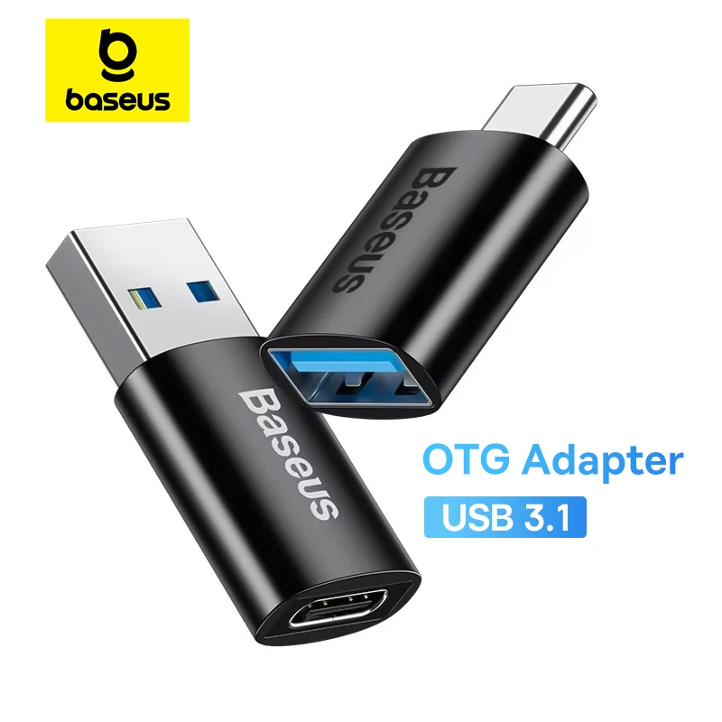 Baseus USB OTG Adapter do przenoszenia danych typu C żeński na USB Adapter do szybkiego ładowania do laptopa… Baseus USB OTG Adapter do przenoszenia danych typu C żeński na USB Adapter do szybkiego ładowania do laptopa…