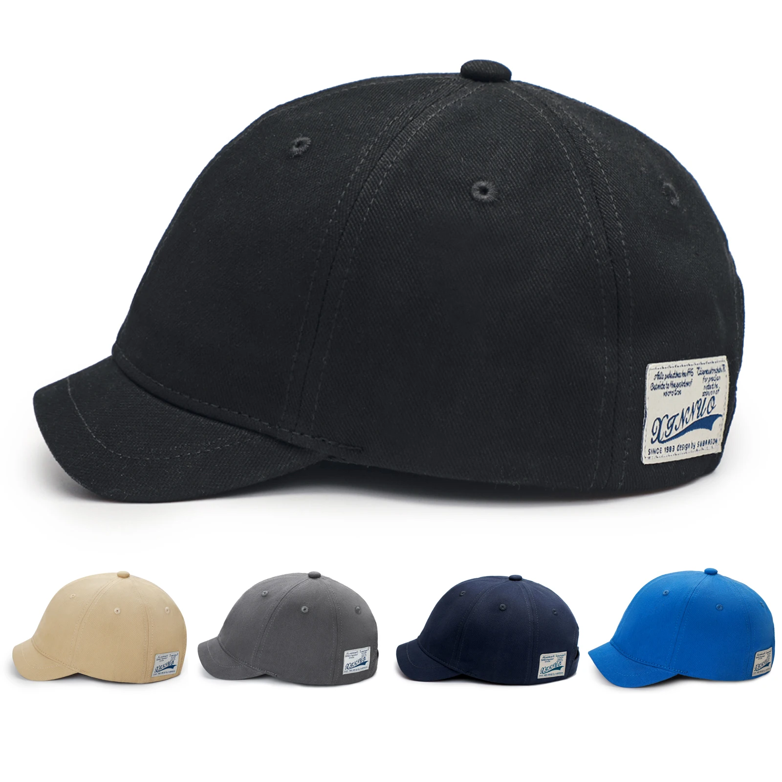 Bawełniana czapka z daszkiem z krótkim rondem Mężczyźni Kobiety Casual Vintage Dad Hat Regulowany styl Trucker… Bawełniana czapka z daszkiem z krótkim rondem Mężczyźni Kobiety Casual Vintage Dad Hat Regulowany styl Trucker…