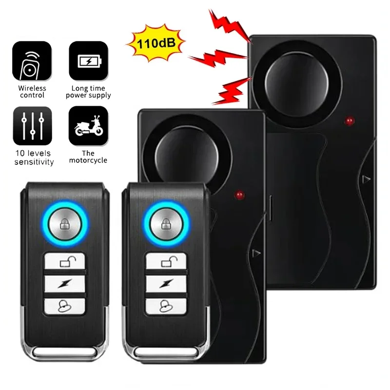 Bezprzewodowy Alarm wibracyjny System antywłamaniowy do drzwi i okien z pilotem 110dB System czujnik…