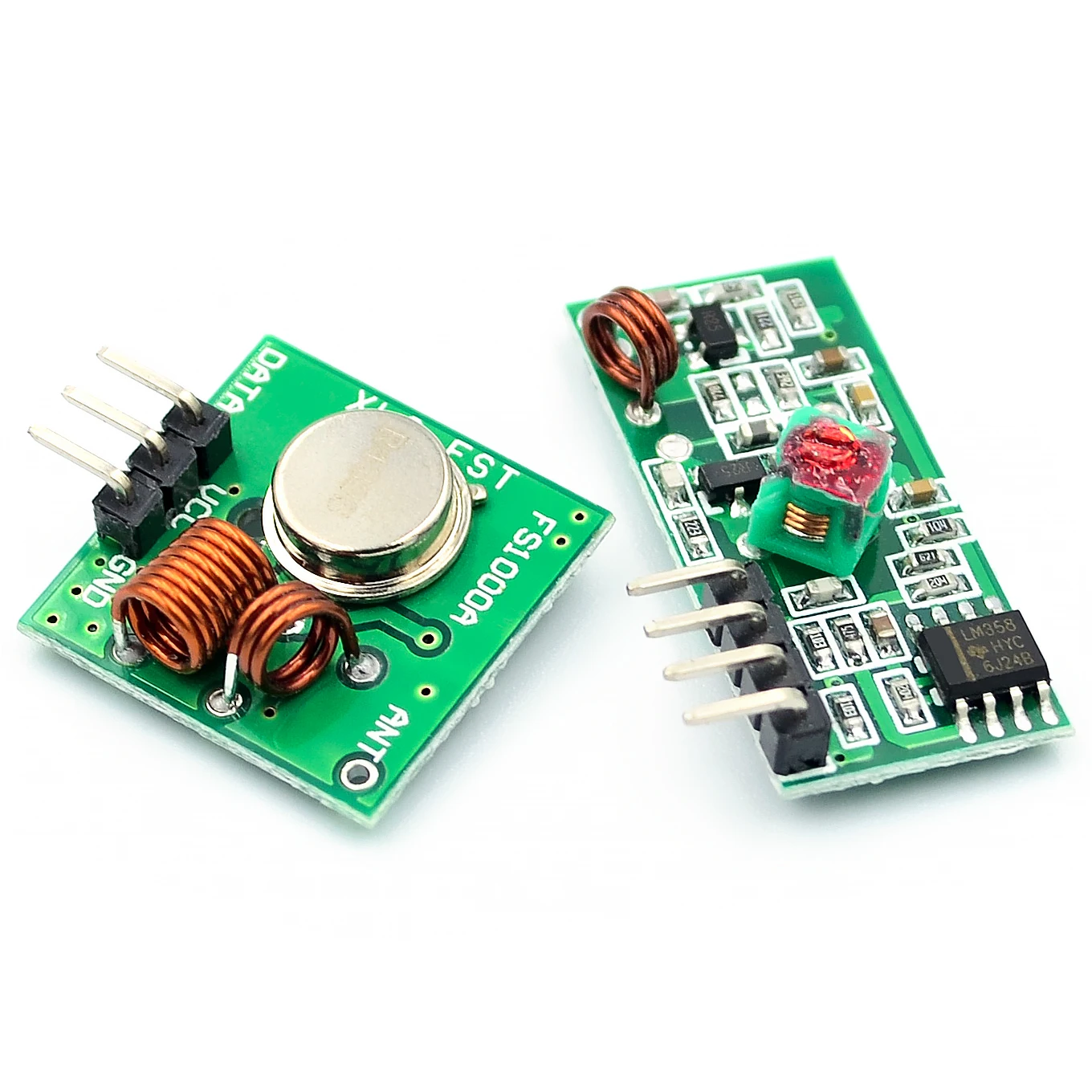 Bezprzewodowy moduł nadajnika i odbiornika, 433 Mhz 315MHZ RF, zestaw odbiornika DC 5V 315 433 Mhz, moduł… Bezprzewodowy moduł nadajnika i odbiornika, 433 Mhz 315MHZ RF, zestaw odbiornika DC 5V 315 433 Mhz, moduł…