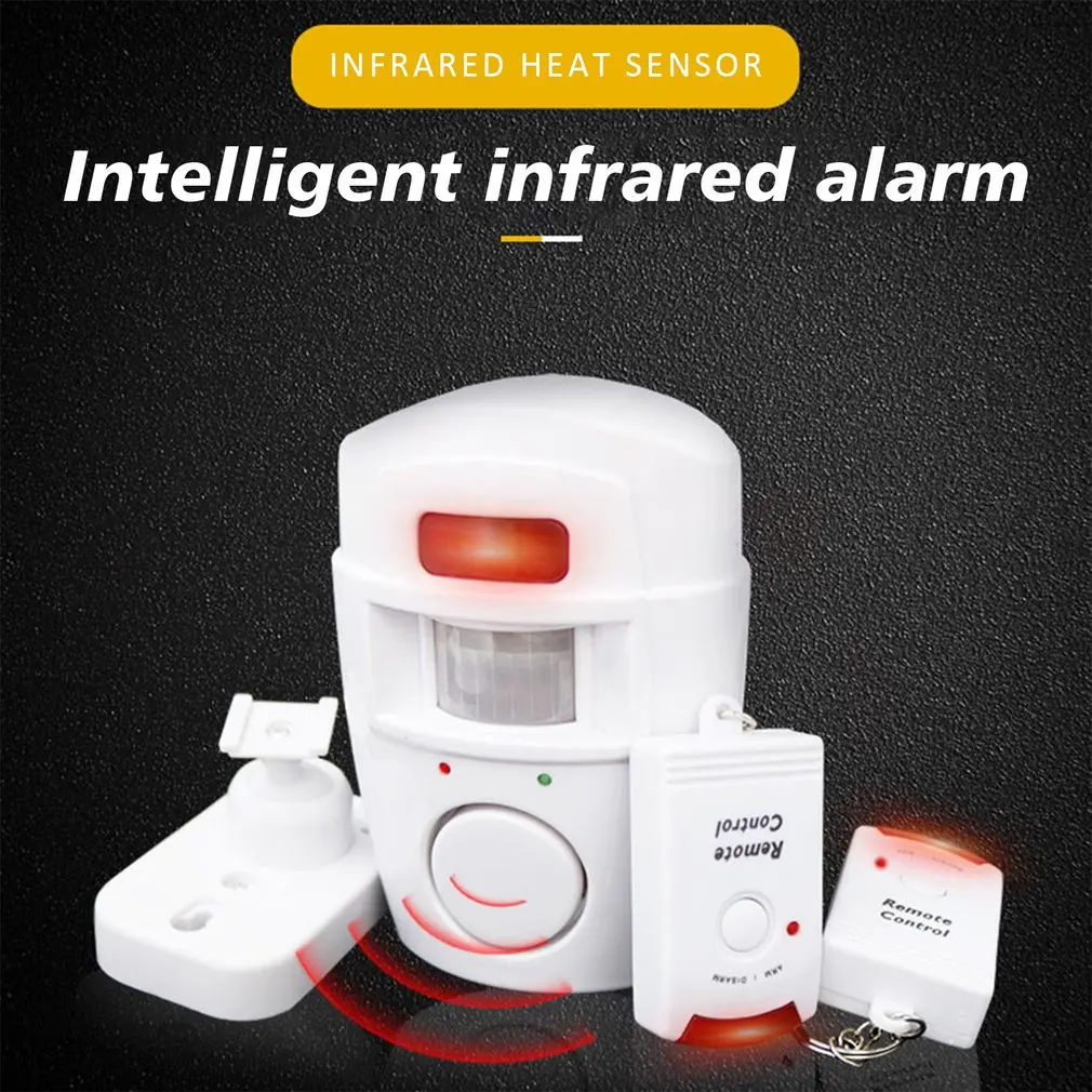 Bezprzewodowy zdalnie sterowany mini alarm z czujnikiem ruchu na podczerwień i głośną syreną 105 dB dla…