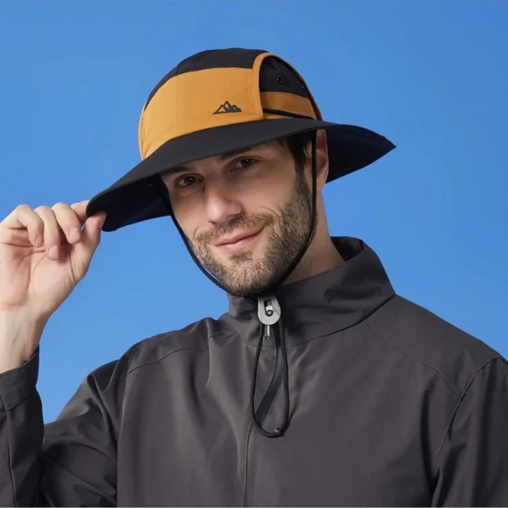 Big Brim Color Blocking Outdoor Sunscreen Mountaineering Cap Wodoodporny kapelusz rybaka Męski kapelusz… Big Brim Color Blocking Outdoor Sunscreen Mountaineering Cap Wodoodporny kapelusz rybaka Męski kapelusz…