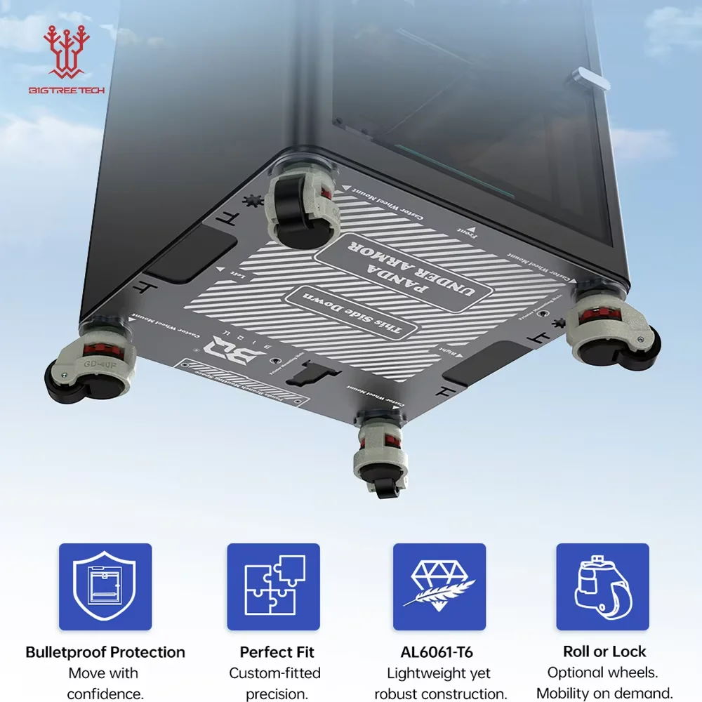 BIGTREETECH Panda Under Armor AL6061-T6 Aluminiowa, lekka i wytrzymała ulepszona konstrukcja z aluminium o… BIGTREETECH Panda Under Armor AL6061-T6 Aluminiowa, lekka i wytrzymała ulepszona konstrukcja z aluminium o…