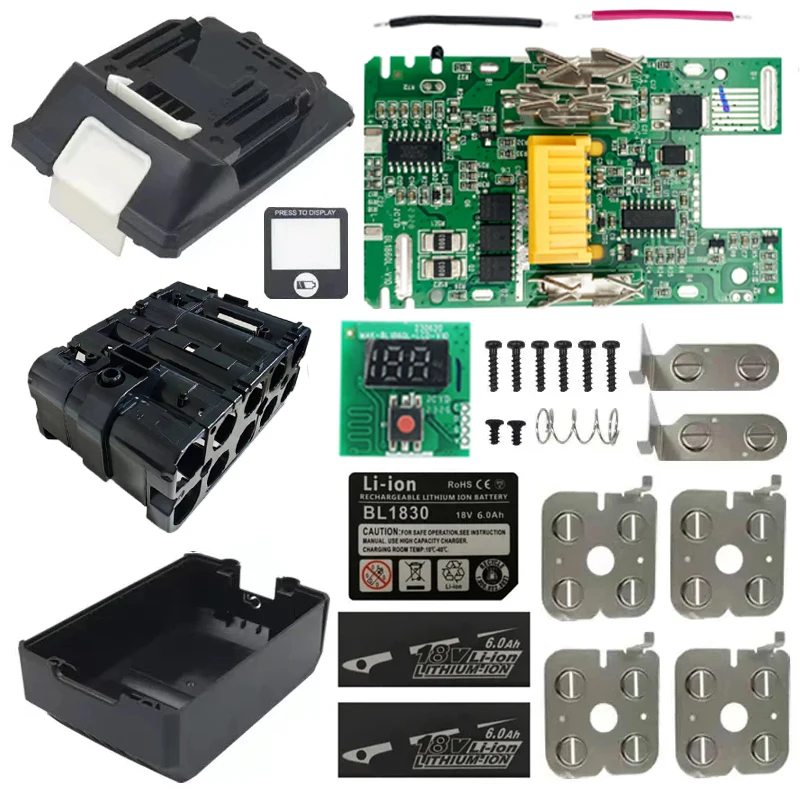BL1830 obudowa baterii litowo-jonowej płytka zabezpieczająca przed ładowaniem PCB cyfrowy wskaźnik LED dla… BL1830 obudowa baterii litowo-jonowej płytka zabezpieczająca przed ładowaniem PCB cyfrowy wskaźnik LED dla…