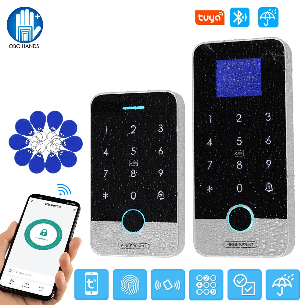 Bluetooth Tuya APP inteligentny odcisk palca RFID kontrola dostępu klawiatura dotykowa IP65 wodoodporny… Bluetooth Tuya APP inteligentny odcisk palca RFID kontrola dostępu klawiatura dotykowa IP65 wodoodporny…