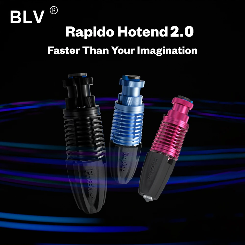 BLV ® RAPIDO V2 RAPIDO HOTEND 2 High Flow MAX 115W do ekstrudera VORON DDE DDB Ender3 V2 CR10 V3 MK3S BLV ® RAPIDO V2 RAPIDO HOTEND 2 High Flow MAX 115W do ekstrudera VORON DDE DDB Ender3 V2 CR10 V3 MK3S