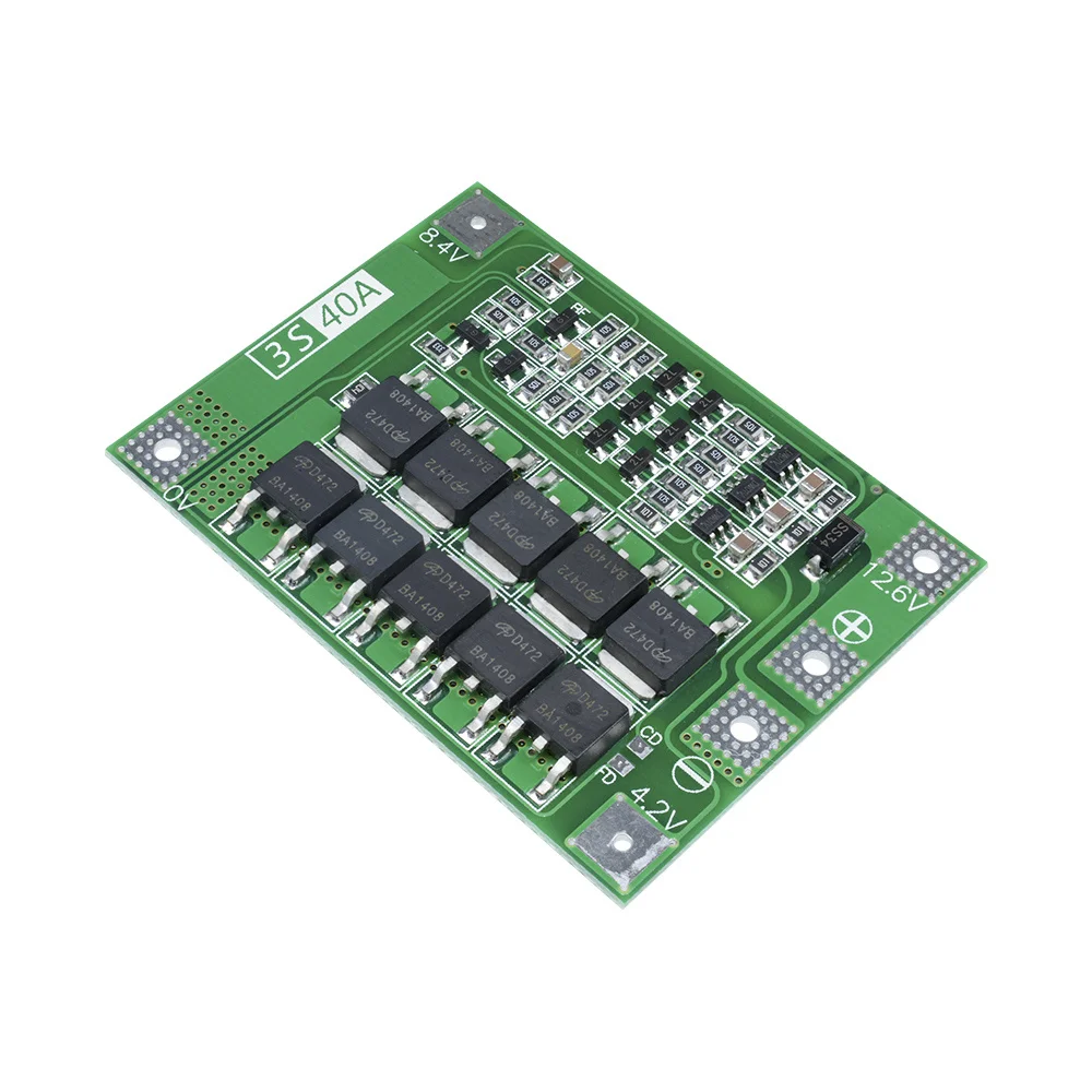 BMS 3S 12V 40A Balancer 18650 płyta zabezpieczająca baterię litową 3S BMS ładowarka z balansem BMS 3S 12V 40A Balancer 18650 płyta zabezpieczająca baterię litową 3S BMS ładowarka z balansem