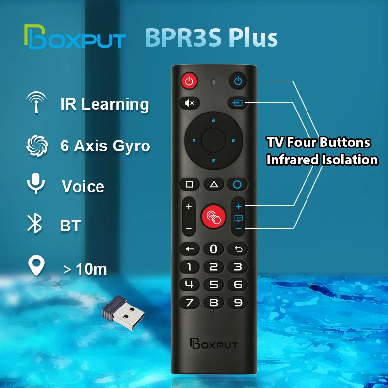 BPR3S PLUS BT Air Mouse Funkcja głosowa Nauka na podczerwień Bezprzewodowy pilot zdalnego sterowania TV 2.4G z… BPR3S PLUS BT Air Mouse Funkcja głosowa Nauka na podczerwień Bezprzewodowy pilot zdalnego sterowania TV 2.4G z…