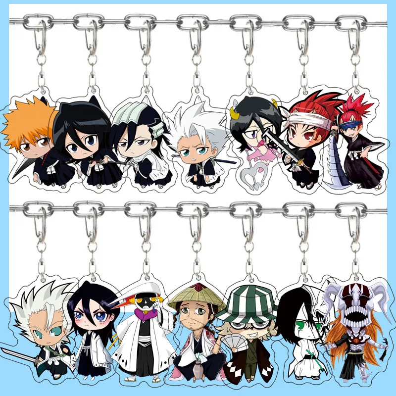 Breloczek Akrylowy Bleach Kurosaki Ichigo Kuchiki Rukia Anime Figurka Kreskówkowa Zawieszka do Kluczy Torby… Breloczek Akrylowy Bleach Kurosaki Ichigo Kuchiki Rukia Anime Figurka Kreskówkowa Zawieszka do Kluczy Torby…