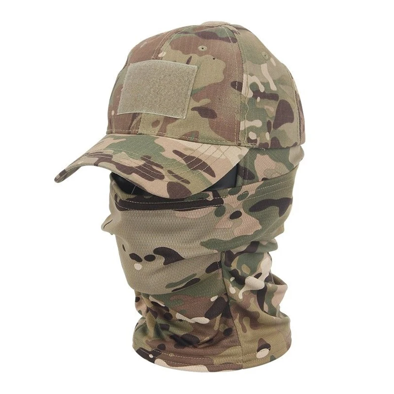 Camo czapki baseballowe krem ​​do opalania oddychający kamuflaż kominiarka kapelusz wędkarstwo na świeżym…