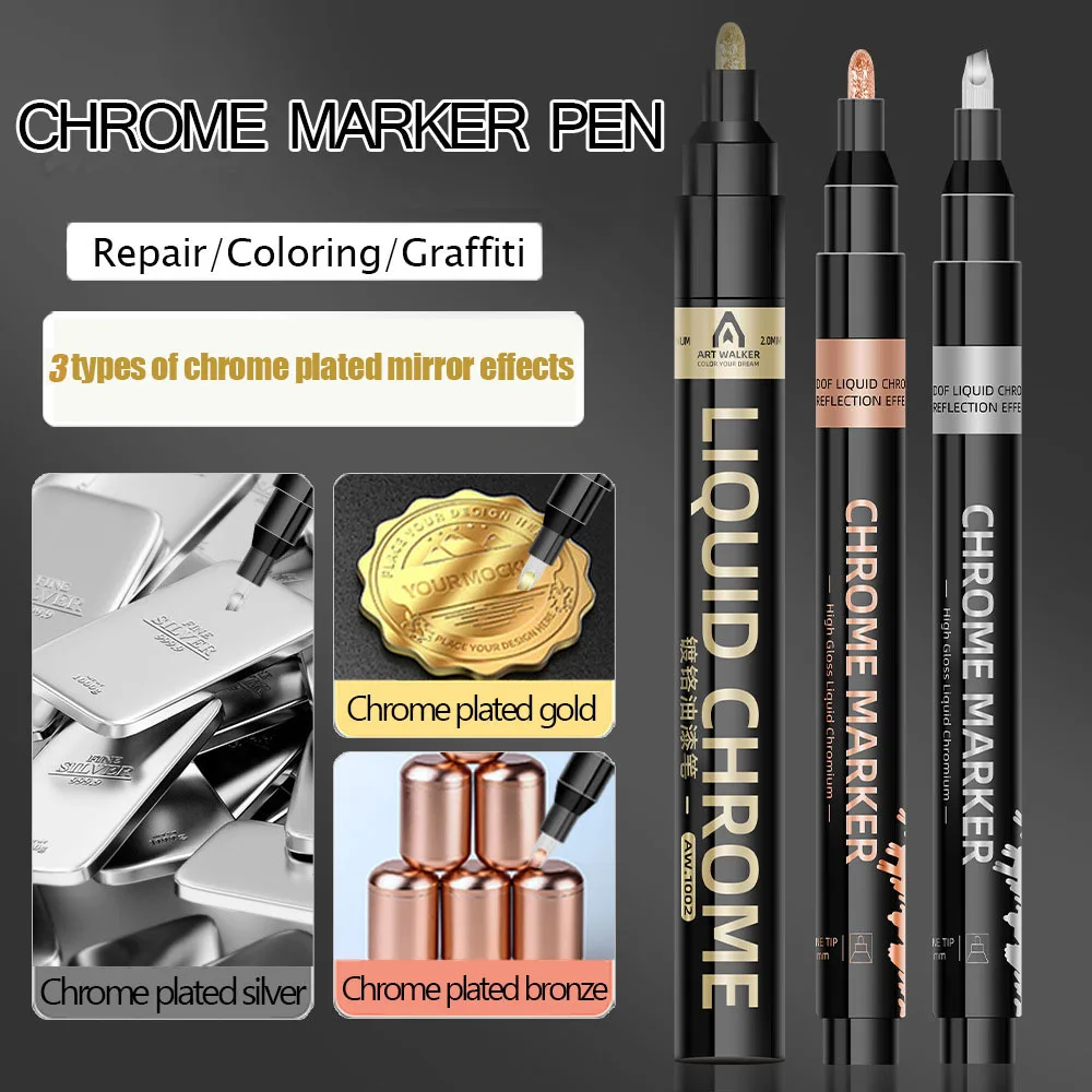 Chromowany marker lustrzany 0,7/1/2 mm DIY Odblaskowy pisak artystyczny Trwałe kolorowe markery Złoto Srebro… Chromowany marker lustrzany 0,7/1/2 mm DIY Odblaskowy pisak artystyczny Trwałe kolorowe markery Złoto Srebro…