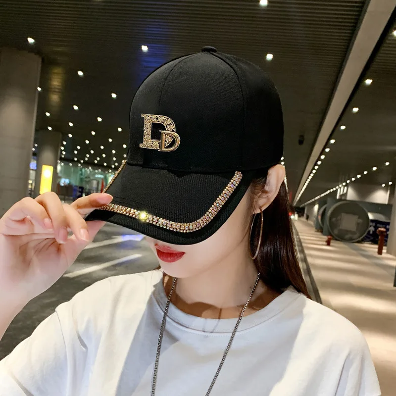 CNTANG 2024 Fashion Diamond D Letter Baseball Cap For Women Snapback Summer Outdoor Sun Protection Hat Autumn… CNTANG 2024 Fashion Diamond D Letter Baseball Cap For Women Snapback Summer Outdoor Sun Protection Hat Autumn…