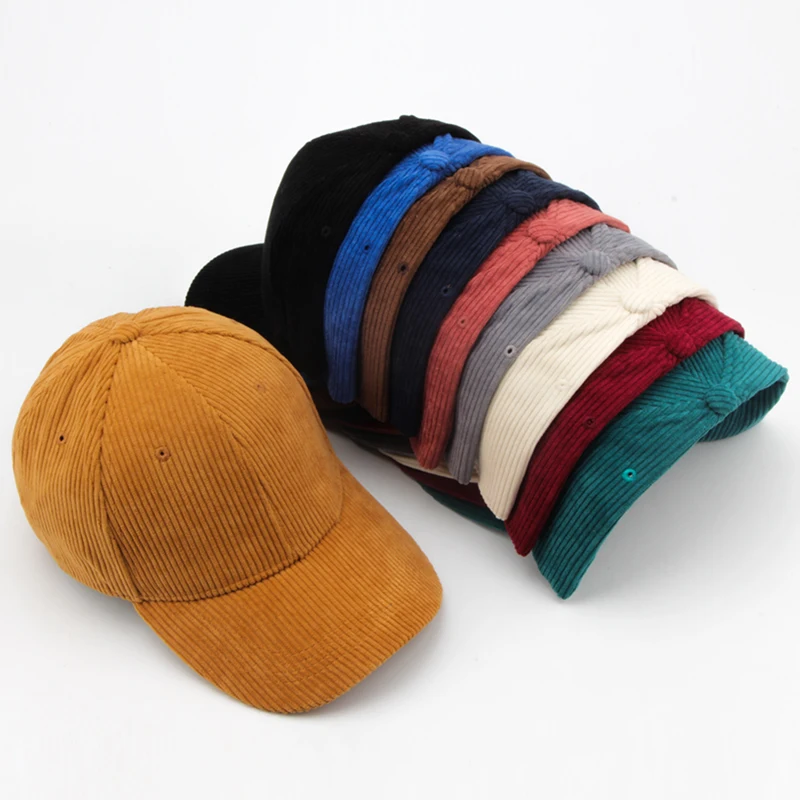 CNTANG Nowa sztruksowa czapka bejsbolówka damska męska modna snapback jesienno-zimowa czapka hip-hopowa…