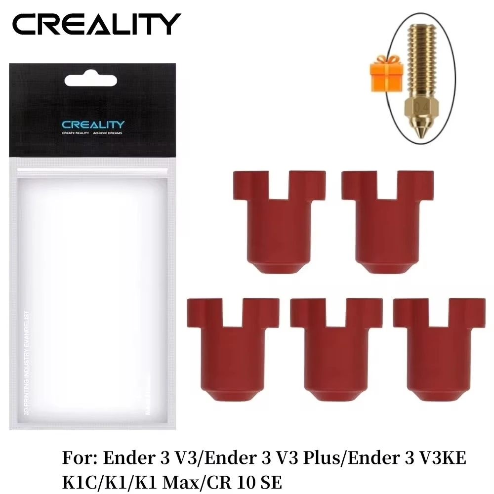 Creality K1C Silicone Sock,Ender 3 V3 Silicone Cover, Hotend Heat Insulation Case Cover Heating Block Cover…