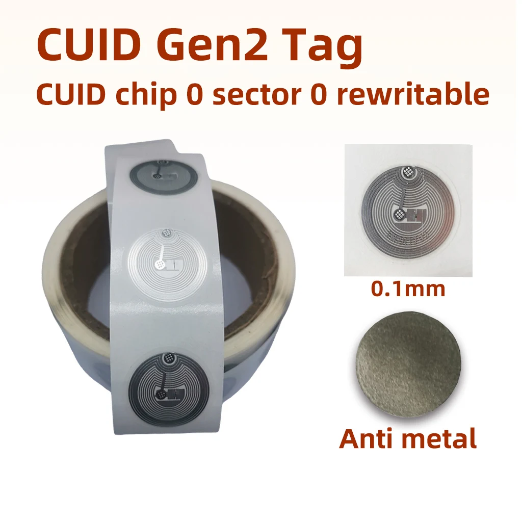 cuid Naklejka Wet Inlay 13.56mhz CUID zmienny S50 1K rfid tag Sektor 0 Blok 0 UID Rewritable NFC Andriod MCT… cuid Naklejka Wet Inlay 13.56mhz CUID zmienny S50 1K rfid tag Sektor 0 Blok 0 UID Rewritable NFC Andriod MCT…
