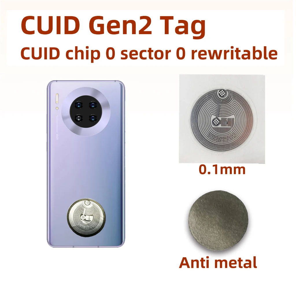 CUID tag Gen2 13.56mhz RFID Wet Inlay Sector 0 Block 0 UID Rewritable For NFC Andriod MCT Copy Clone cuid Anti… CUID tag Gen2 13.56mhz RFID Wet Inlay Sector 0 Block 0 UID Rewritable For NFC Andriod MCT Copy Clone cuid Anti…