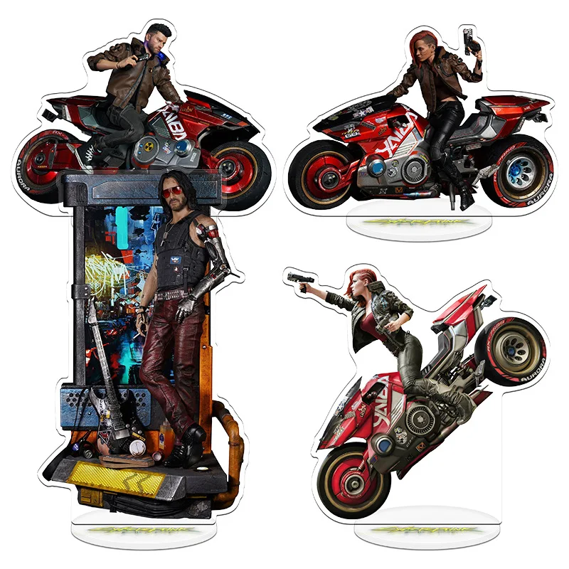 Cyberpunk 2077 V Gadżety z Gry Model Stojący Płytka Figurka Ozdoba na Biurko Prezent dla Przyjaciół Dziewczyny…