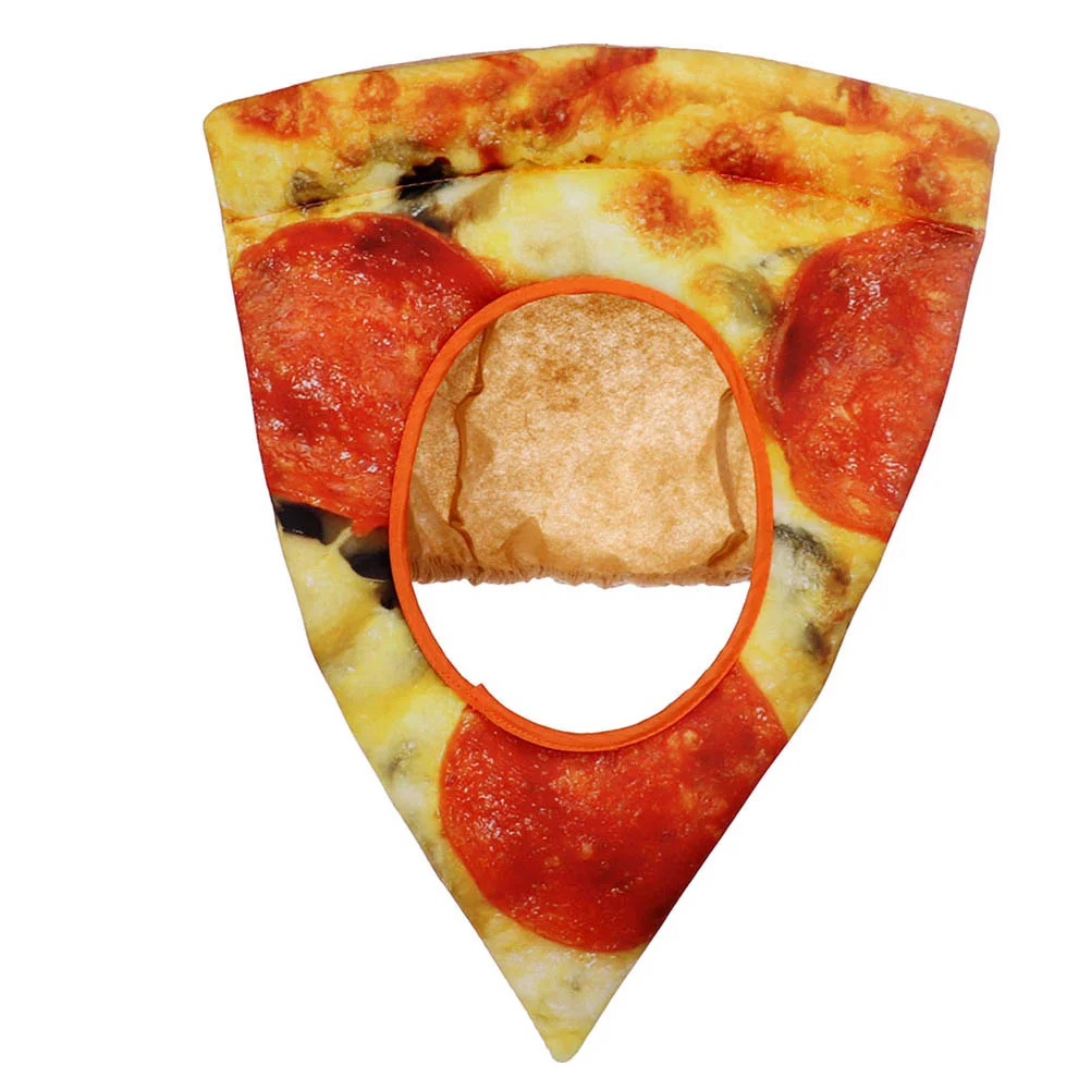 Czapka Cosplay Pizza Styling Hat z ozdobami na Halloween, uniwersalna na imprezy, dla kobiet i mężczyzn.