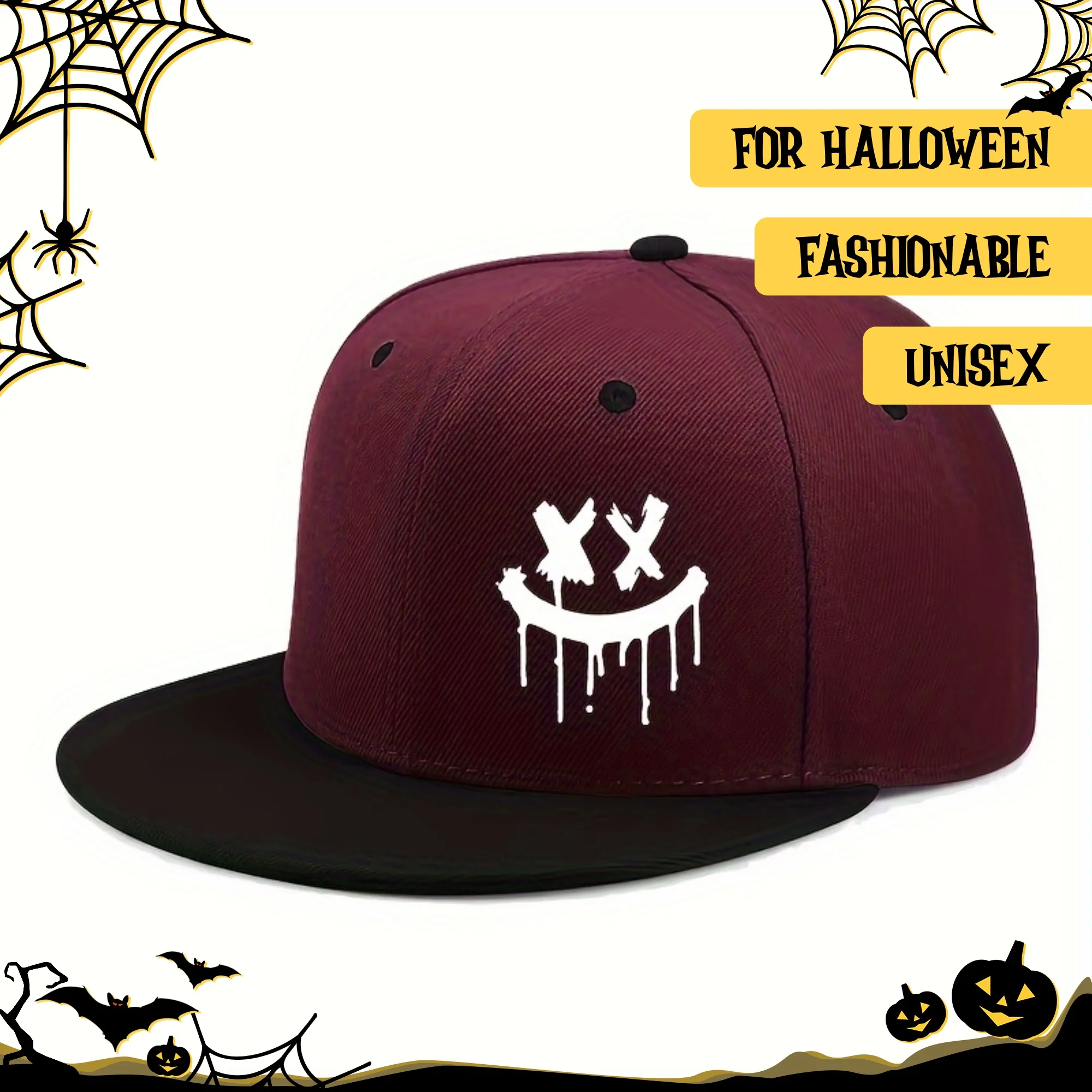 Czapka z daszkiem dla kierowcy ciężarówki na Halloween, regulowana, z płaskim daszkiem, unisex, czapka…