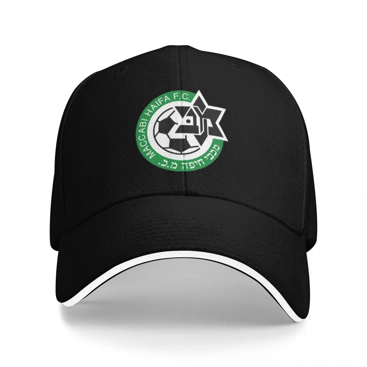Czapka z daszkiem Maccabi Haifa, urocza, męska czapka tenisowa, damska Czapka z daszkiem Maccabi Haifa, urocza, męska czapka tenisowa, damska