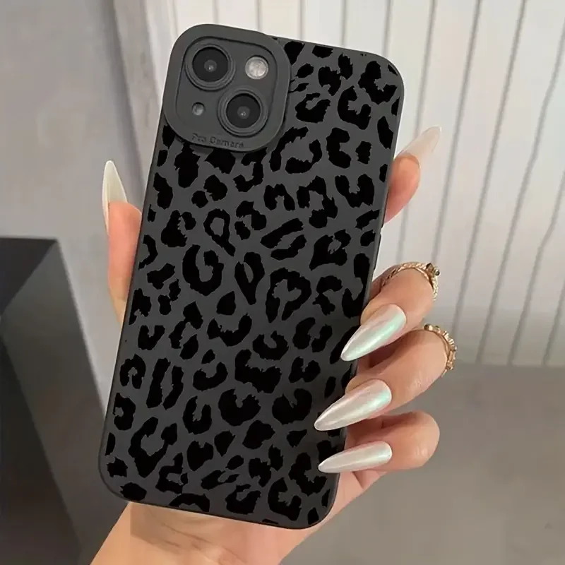 Czarne etui na telefon z grafiką leoparda dla Samsung Galaxy S26 A35 A55 5G A34 A54 A33 A53 S25 S24 Ultra S23…