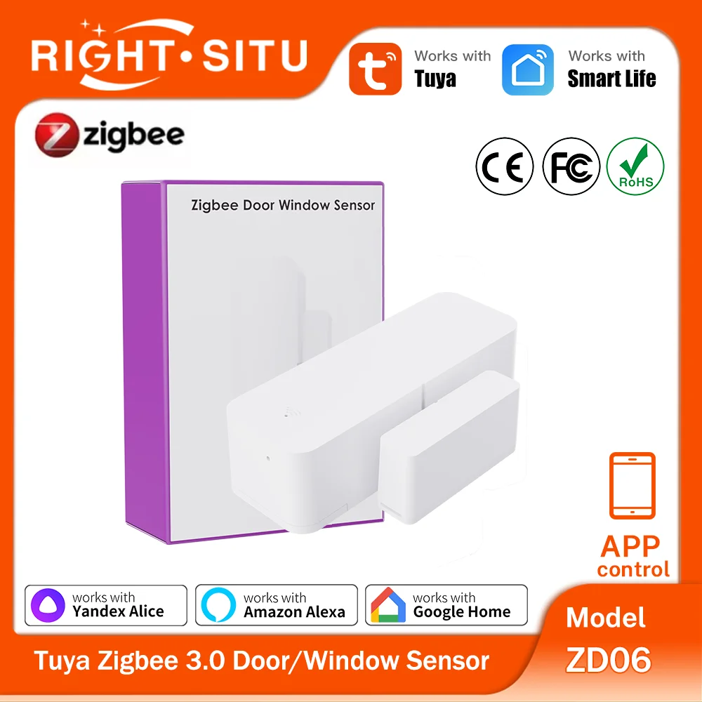 Czujnik kontaktowy Tuya Zigbee 3.0, czujnik otwarcia drzwi/okien, zdalne sterowanie przez aplikację… Czujnik kontaktowy Tuya Zigbee 3.0, czujnik otwarcia drzwi/okien, zdalne sterowanie przez aplikację…