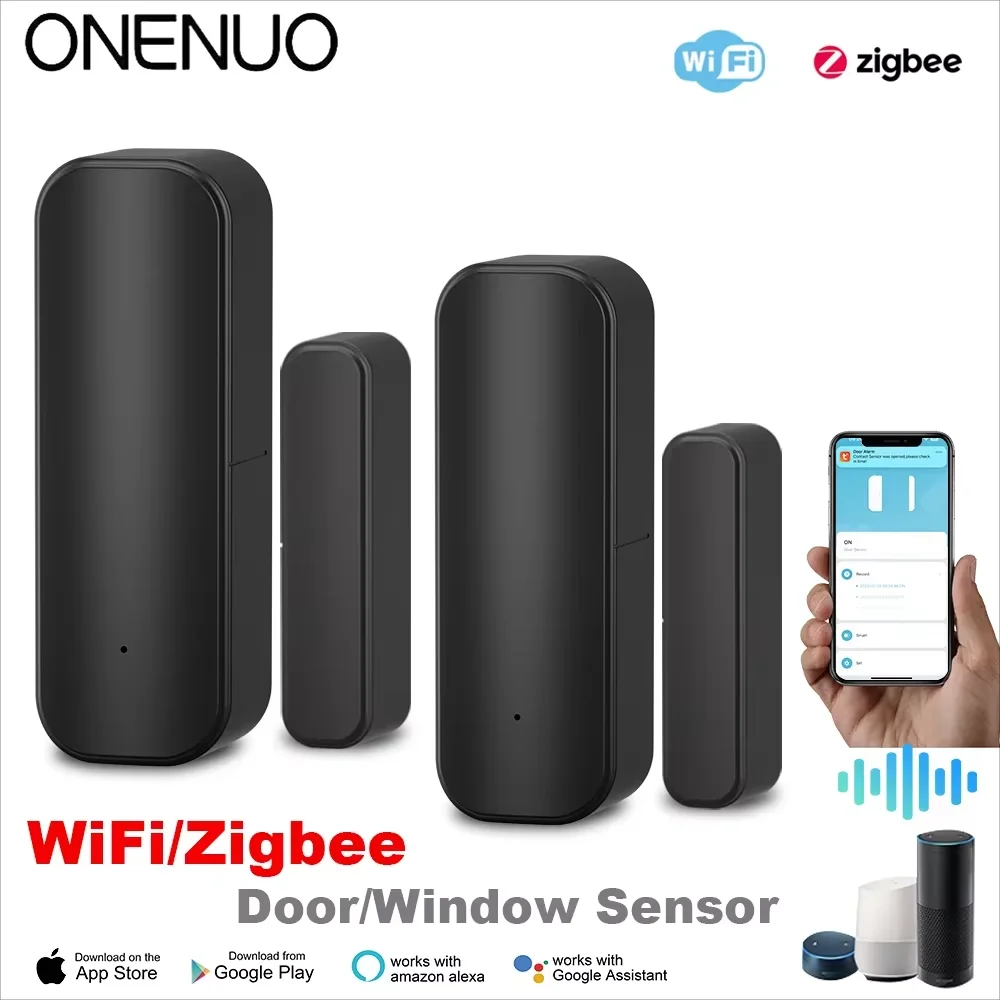 Czujnik otwarcia drzwi/okna WiFi lub ZigBee, inteligentny dom, bezprzewodowy detektor otwarcia/zamknięcia…