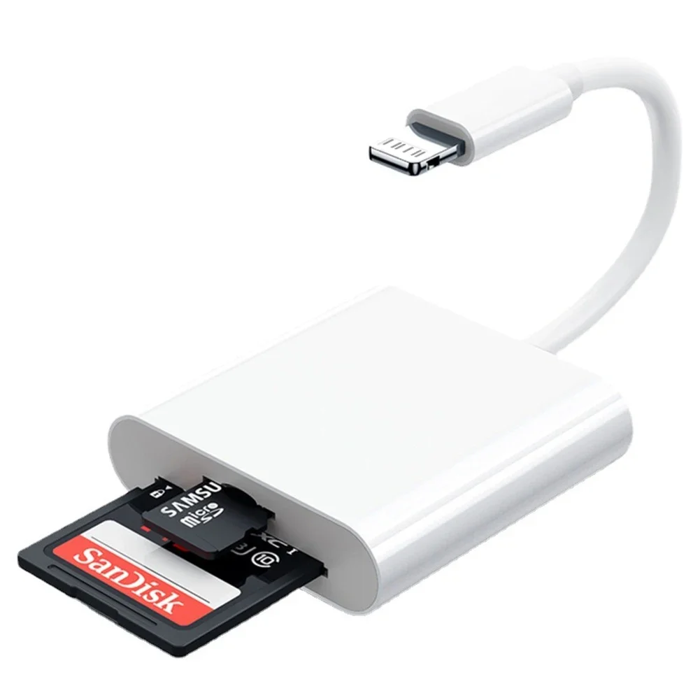 Czytnik kart 2w1 Lightning Flash TF do iPhone/iPad, adapter kart pamięci/Mini SD, kompatybilny z produktami… Czytnik kart 2w1 Lightning Flash TF do iPhone/iPad, adapter kart pamięci/Mini SD, kompatybilny z produktami…
