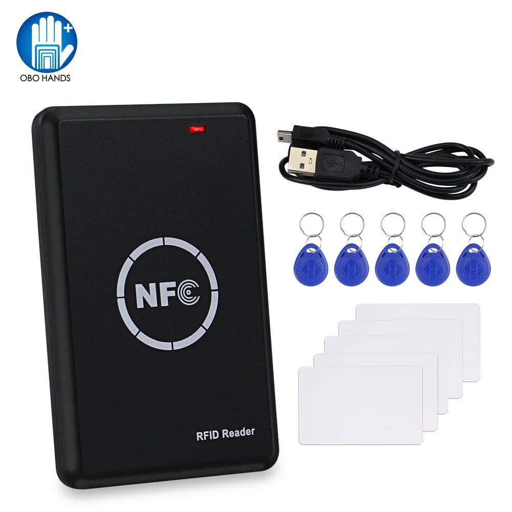 Czytnik kart inteligentnych NFC Writer Kopiarka / powielacz RFID 125KHz 13,56MHz Programator USB Breloki do… Czytnik kart inteligentnych NFC Writer Kopiarka / powielacz RFID 125KHz 13,56MHz Programator USB Breloki do…